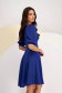 Blue Knee-Length Crepe Dress in A-Line with Pearl Appliques - StarShinerS 2 - StarShinerS.com
