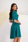 Green Knee-Length Crepe Dress in A-Line with Pearl Embellishments - StarShinerS 2 - StarShinerS.com
