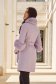 Lilac Woolen Coat with Eco-Fur Inserts - SunShine 5 - StarShinerS.com