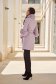 Lilac Woolen Coat with Eco-Fur Inserts - SunShine 2 - StarShinerS.com