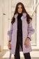 Lilac Woolen Coat with Eco-Fur Inserts - SunShine 4 - StarShinerS.com
