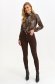 Brown trousers denim conical high waisted 1 - StarShinerS.com