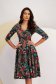 Rochie din tricot midi in clos cu decolteu in v - StarShinerS 1 - StarShinerS.ro