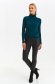Green sweater knitted tented high collar 3 - StarShinerS.com