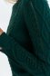 Pulover din tricot verde-inchis cu un croi pe corp si model in relief - Top Secret 6 - StarShinerS.ro
