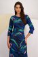 Thin knit dress with a straight cut and abstract digital print - StarShinerS 6 - StarShinerS.com