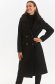 Palton din stofa negru cu un croi drept si guler detasabil din blana ecologica - Top Secret 1 - StarShinerS.ro