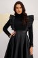 Black Faux Leather Suspender Skirt in Short Flared Design - StarShinerS 6 - StarShinerS.com