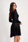 Short black velvet dress with square neckline - StarShinerS 2 - StarShinerS.com