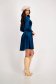 Petrol Blue Velvet Short Skater Dress with Square Neckline - StarShinerS 3 - StarShinerS.com