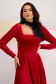 Red Velvet Short A-Line Dress with Square Neckline - StarShinerS 6 - StarShinerS.com