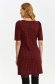 Red dress elastic cloth short cut straight high shoulders 3 - StarShinerS.com