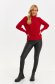 Red sweater knitted loose fit high collar 3 - StarShinerS.com