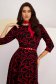 Midi knit dress in flared style with elastic waist and belt-type accessory - Lady Pandora 6 - StarShinerS.com