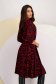 Midi knit dress in flared style with elastic waist and belt-type accessory - Lady Pandora 2 - StarShinerS.com