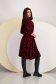 Midi knit dress in flared style with elastic waist and belt-type accessory - Lady Pandora 4 - StarShinerS.com