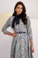 Midi dress made of thin knitwear in a flared cut with elastic waistband and belt-type accessory - Lady Pandora 6 - StarShinerS.com