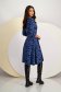 Knitted Midi Dress in A-Line with Elastic Waist and Belt Accessory - Lady Pandora 4 - StarShinerS.com