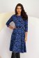 Knitted Midi Dress in A-Line with Elastic Waist and Belt Accessory - Lady Pandora 1 - StarShinerS.com