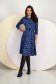 Knitted Midi Dress in A-Line with Elastic Waist and Belt Accessory - Lady Pandora 3 - StarShinerS.com