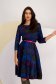 Rochie din tricot subtire midi in clos cu elastic in talie si accesoriu tip curea - Lady Pandora 2 - StarShinerS.ro
