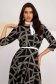 Knitted Midi Dress in A-Line with Elastic Waist and Belt Accessory - Lady Pandora 6 - StarShinerS.com