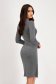 Silver Lurex Pencil Dress with Crossover Neckline - StarShinerS 2 - StarShinerS.com