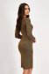 Gold Lurex Pencil Dress with Crossover Neckline - StarShinerS 2 - StarShinerS.com