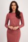 Pink Lurex Pencil Dress with Side Draping - StarShinerS 6 - StarShinerS.com