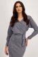 Grey jersey pencil dress with waist elastic accessorized with cord - StarShinerS 6 - StarShinerS.com