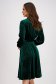 Velvet dress with green glitter applications knee-length flared with elastic waistband - StarShinerS 2 - StarShinerS.com