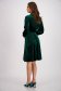 Rochie din catifea cu sclipici verde pana la genunchi in clos cu elastic in talie - StarShinerS 7 - StarShinerS.ro