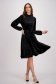 Velvet knee-length dress with black glitter applications in a flared cut with elastic waist - StarShinerS 3 - StarShinerS.com