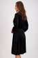 Velvet knee-length dress with black glitter applications in a flared cut with elastic waist - StarShinerS 2 - StarShinerS.com