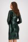 Dark Green Sequin Knee-Length Pencil Dress - StarShinerS 2 - StarShinerS.com