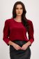 Velvet Cherry Women's Blouse with Straight Cut and Puffed Shoulders - StarShinerS 6 - StarShinerS.com