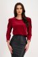 Velvet Cherry Women's Blouse with Straight Cut and Puffed Shoulders - StarShinerS 1 - StarShinerS.com