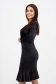 Rochie din catifea cu sclipici neagra pana la genunchi tip creion cu volanas la baza - StarShinerS 2 - StarShinerS.ro