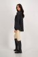 Velvet Women's Blouse with Glitter Applications Black Asymmetrical with Loose Fit and Scarf-Type Collar - StarShinerS 4 - StarShinerS.com