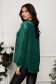 Velvet Women's Blouse with Green Glitter Applications Asymmetric with Loose Cut and Scarf-Type Collar - StarShinerS 2 - StarShinerS.com