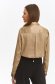 Nude women`s shirt from satin loose fit with decorative buttons 3 - StarShinerS.com
