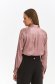 Lightpink women`s shirt from satin loose fit with decorative buttons 3 - StarShinerS.com