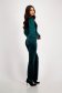Women's Dark Green Velvet Blouse with Puff Sleeves in Veil and Square Neckline - StarShinerS 6 - StarShinerS.com