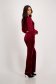 Velvet Cherry Long Flared High-Waisted Pants with Elastic Support - StarShinerS 2 - StarShinerS.com