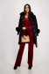 Velvet Cherry Long Flared High-Waisted Pants with Elastic Support - StarShinerS 3 - StarShinerS.com