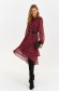 Rochie din voal roz asimetrica in clos cu elastic in talie si guler tip esarfa - Top Secret 4 - StarShinerS.ro