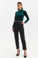 Darkgreen sweater velvet tented high collar 3 - StarShinerS.com
