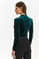 Darkgreen sweater velvet tented high collar 2 - StarShinerS.com