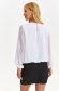 White women`s blouse from veil fabric loose fit with elastic waist with puffed sleeves 3 - StarShinerS.com