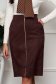 Suede Purple Faux Leather Pencil Skirt with Side Pockets and Front Zipper - SunShine 6 - StarShinerS.com
